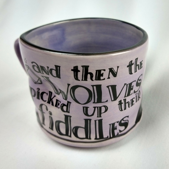 The Bowl Maker Ceramic Handmade Wolves Coffee Mug - Picture 2 of 6